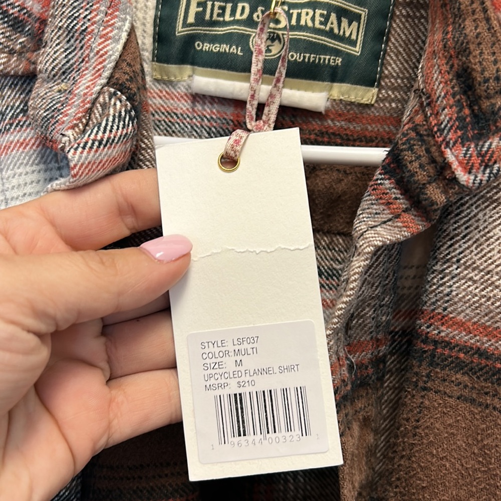LoveShackFancy Brown Plaid Lace Detail Top - Picture 2 of 4